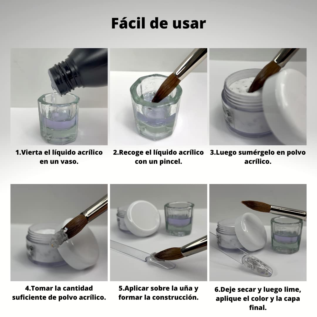 LIQUIDO ACRILICO (FAST) - LIQUIDO ASCIATO MEDIO-RAPIDO - PER POLVERE ACRILICA PER UNGHIE - BLACK NAILS (125ML)