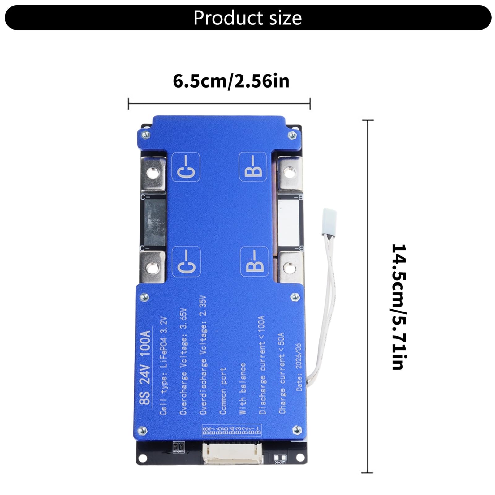 Scheda di gestione della batteria 8S LiFePO4 24V 100A con TOLL