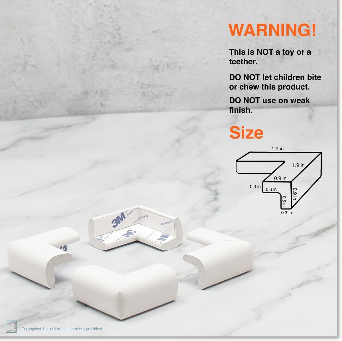Slim-Fit 18ft Edge 16 Corners - Bundle & Save - RovingCove Slimfit Edge Corner Guards, Oyster White