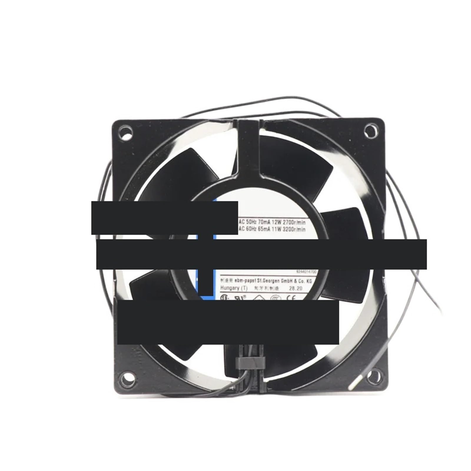 Ventilateur d'armoire 2700RPM à haut débit 75m3/h pour évacuer la chaleur efficacement