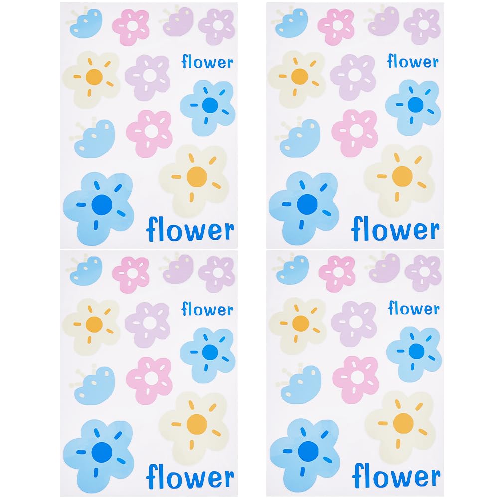 Adesivi Decorativi Auto Con Fiori Di Margherita GORGECRAFT - 6 Fogli In PVC Impermeabile, Colorati, Per Auto, Moto, Laptop, Frigorifero