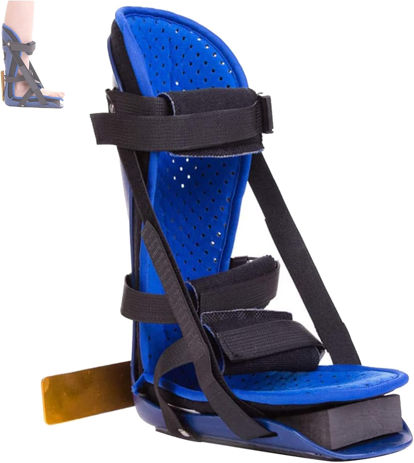 Plantar Fasciitis Brace Night Splint - Soft Leg Brace Support - Orthopedic Sleeping Immobilizer Stretch Boot for Heel Spur, Foot Pain, Achilles Inflammation for Women Men (Right (11.5)