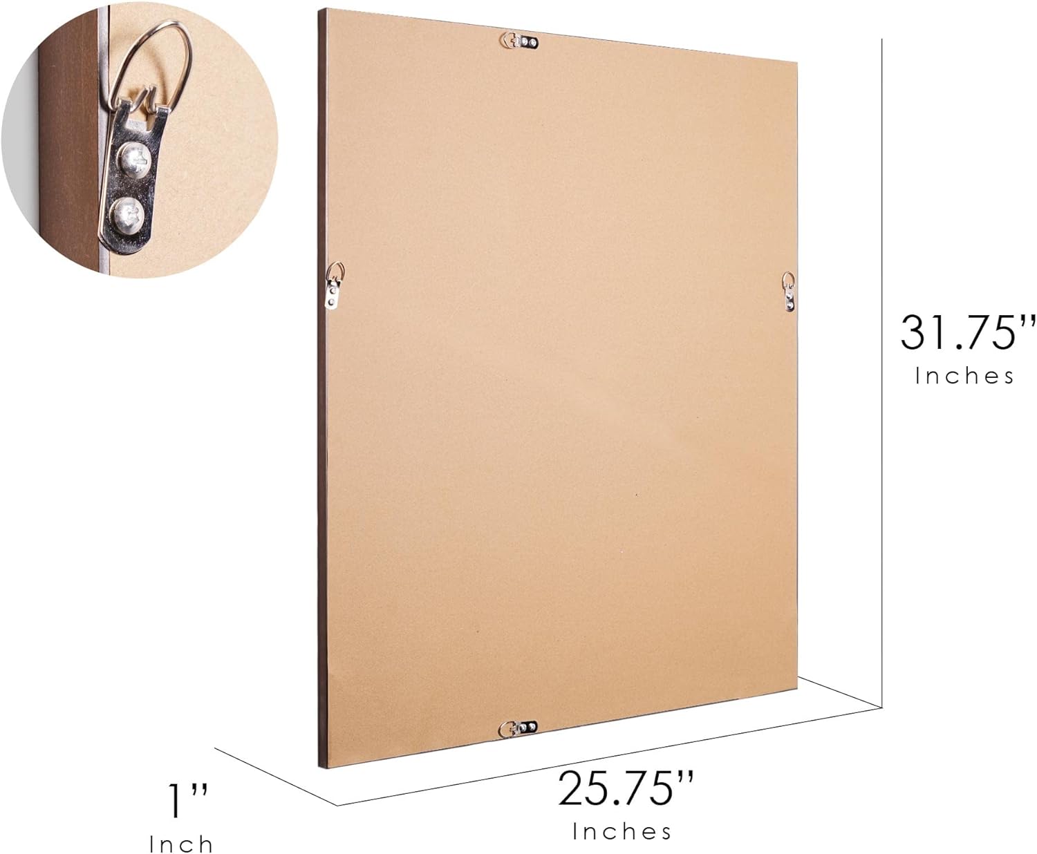 Head West Antique Gold Clasic Framed Rectangular Beveled Wall Mirror, Vanity Mirror, Bathroom Mirrors, Living Room Mirrors - 26" x 32"