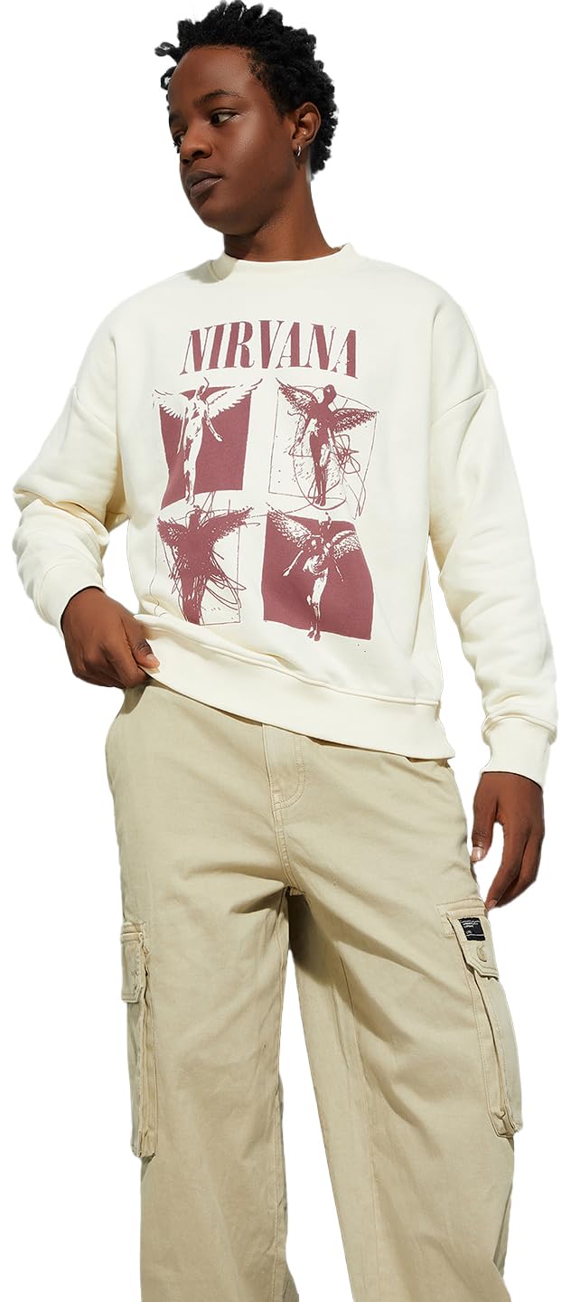 max Men Cotton Blend Crew Neck URB_N Oversized Printed Sweatshirt-picture-42