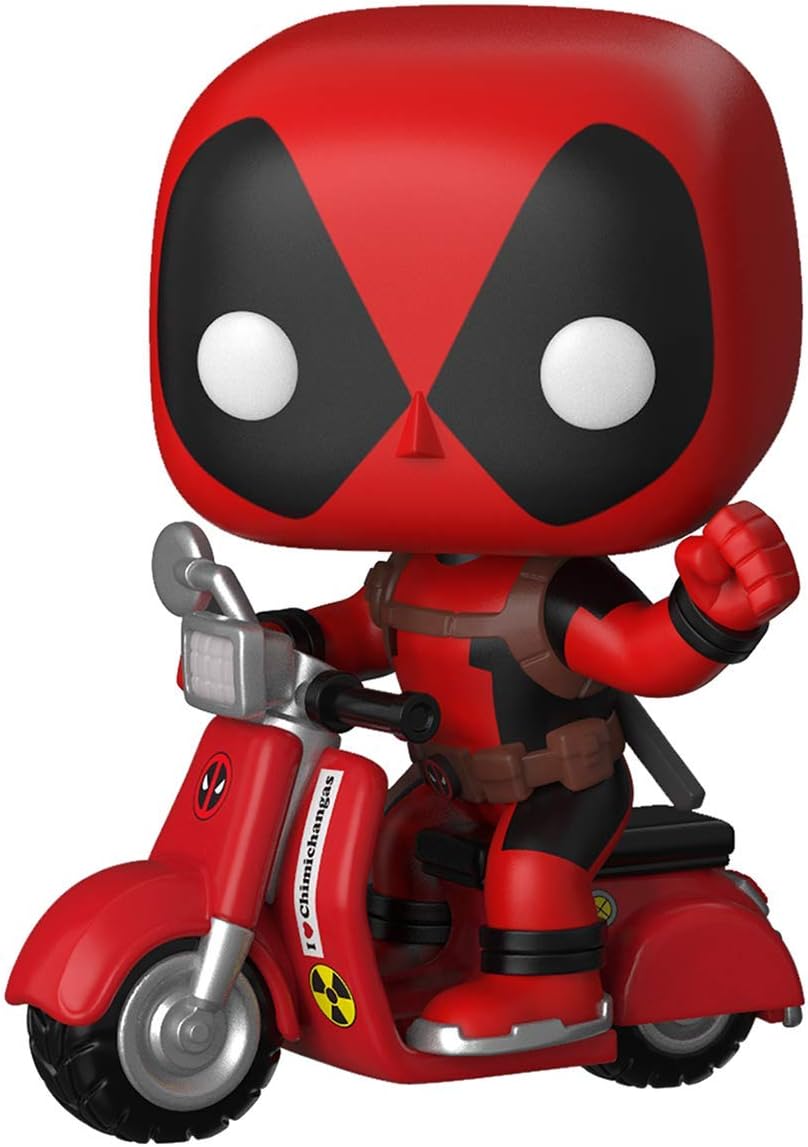 Funko Pop! Ride Marvel: Deadpool & Scooter Collectible Figure, Multicolor