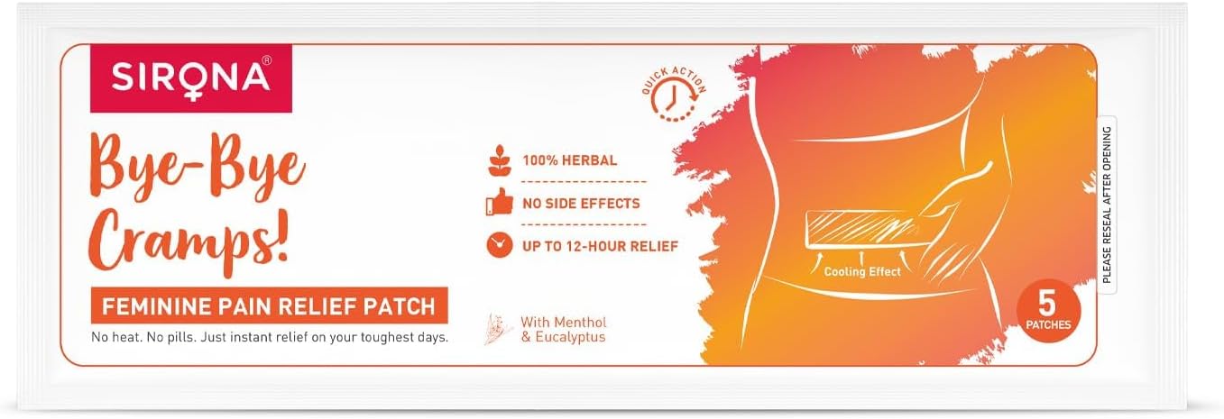 Sirona Herbal Period Pain Relief Patches (Pack of 5)