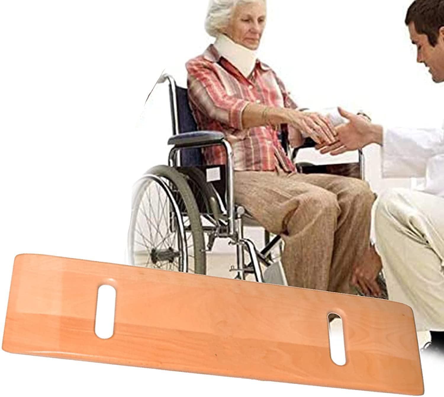 Tavola di trasferimento, Tavola di trasferimento per utenti su Sedia a rotelle, Tavola Scorrevole, Trasferimento Sicuro tra l'auto della Sedia a rotelle e Il Letto Tramite Transizione Indipendente p