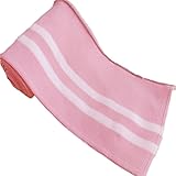 Puños acanalados Tela de punto a rayas DTY, accesorios tela DIY, puños cuello, dibujo inferior del dobladillo, diseño moda texturizado, verano para uso doméstico(Pink)
