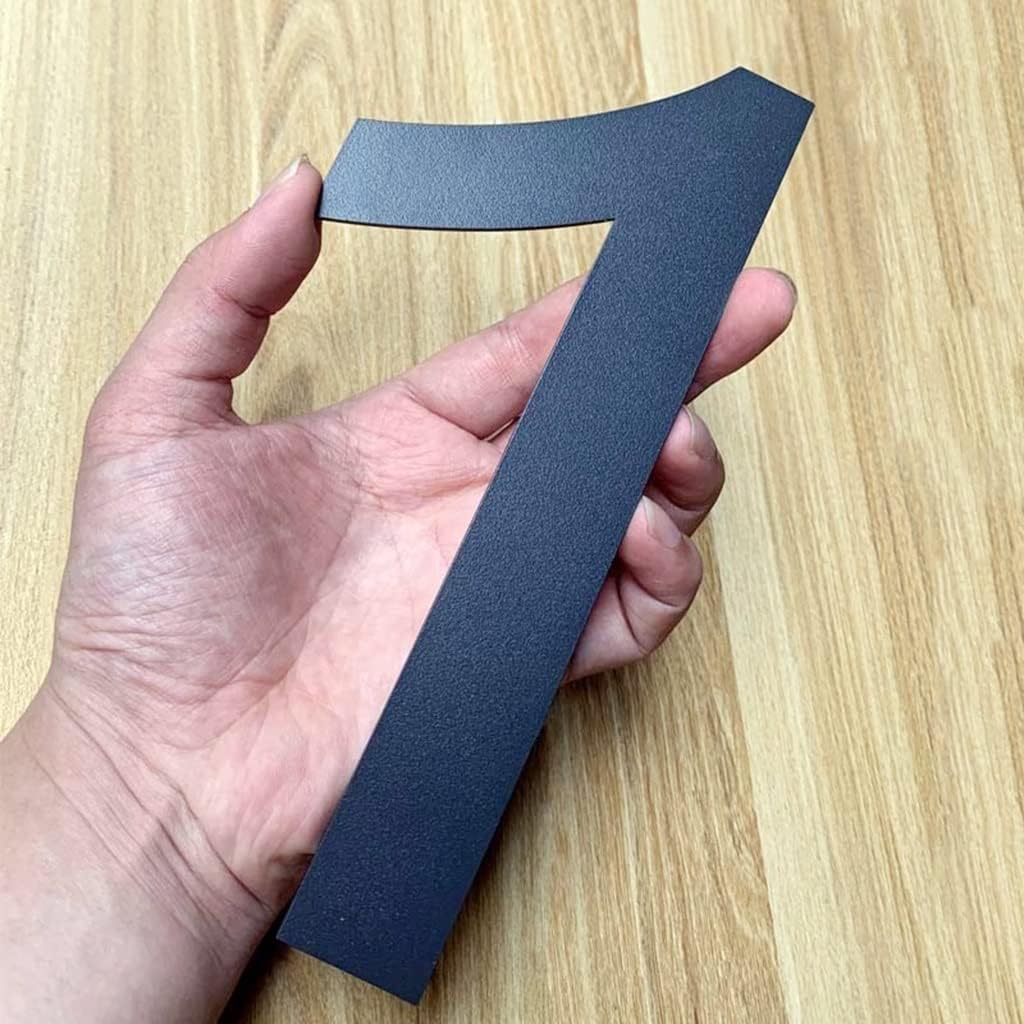 1pcs 200mm Stainless Steel Floating House Number Outdoor Street Address Sign Plates 8” Big Black Door Numbers, For Home Improvement Yard Mailbox 0-9(Number 4)