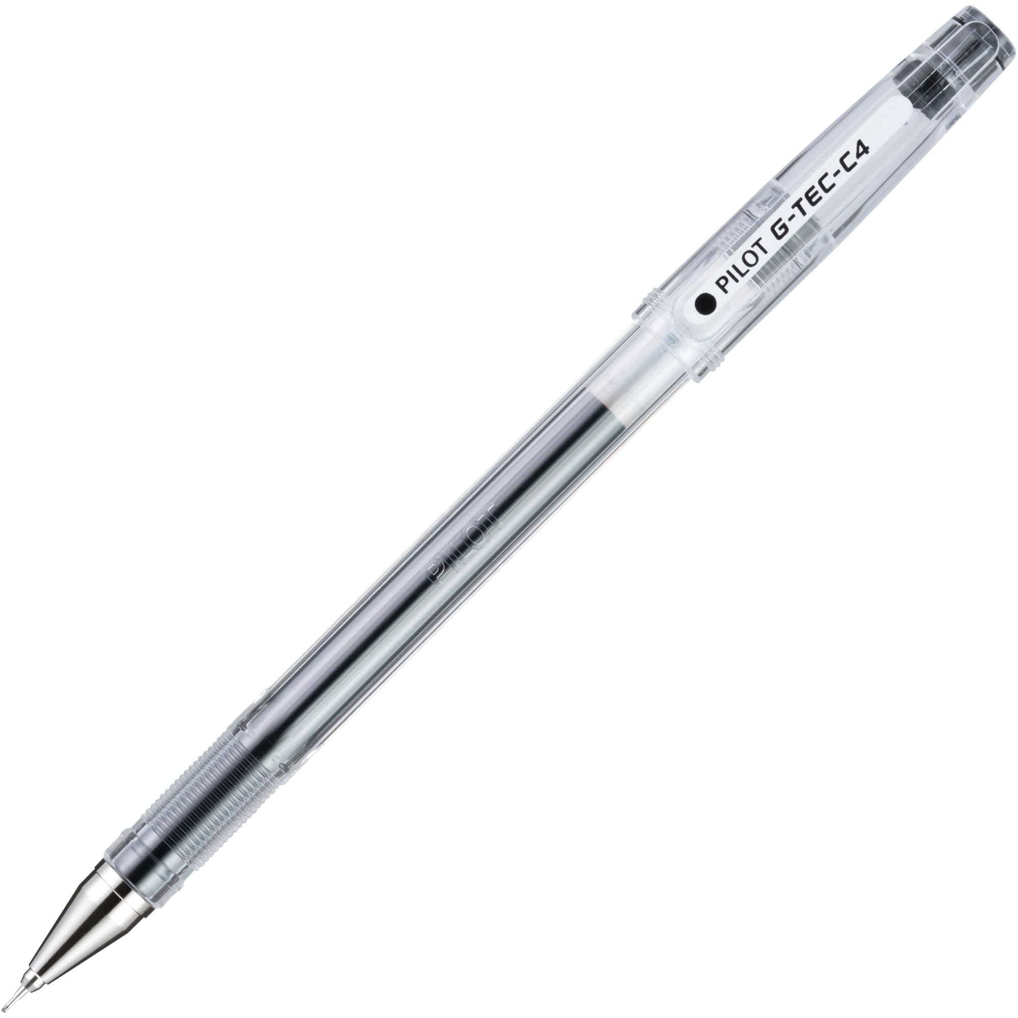 PILOTG-Tec-C Gel Pen, Ultra Fine Point, 0.4 mm, Translucent Barrel, Black Ink