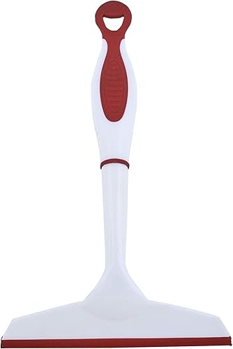 Superio Escobilla de ventana de 6" con mango de agarre y gancho para colgar. (rojo)