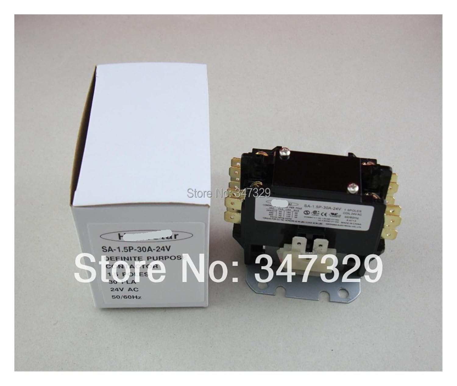 SA-1.5P-30A-24V Special Contactor- 1.5 Pole 30FLA 24V AC Coil, DP Contactor-, Air Conditioner Contactor-