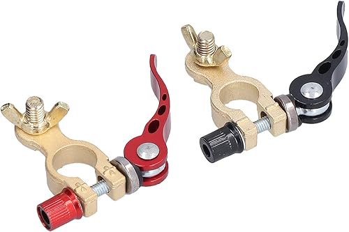 Miniatura 5 de Conectores positivos y negativos de desconexión rápida, terminales de batería de metal, juego de abrazaderas de cable para automóvil, camión, barco