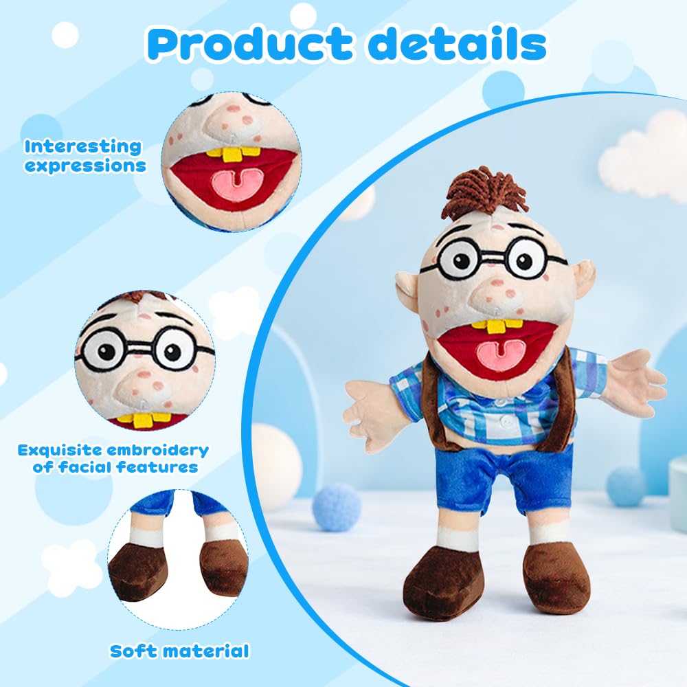 NKFBEV Jeffy Puppet Plush Toy Doll, 40cm Jeffy Hand Puppets with Working Mouth - Image 3
