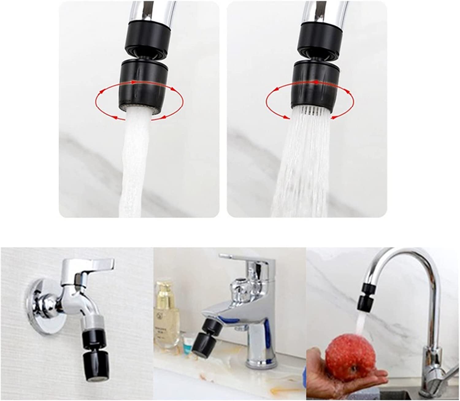 Perlator do kranu Adapter do kranu Aerator do kranu Aerator do kranu, obrotowy perlator zlewu kuchennego Regulowane ciśnienie Głowica kranowa Oszczędzająca wodę Adapter dyszy do baterii prysznicowej d