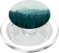 Vista 8 de Mountains Pine Trees PopSockets Swappable PopGrip