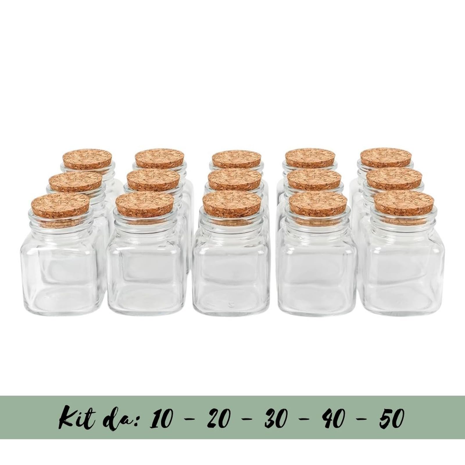Doni Bomboniere 50 Barattolini 7x5x5 portaconfetti Trasparenti Personalizzate Fai da Te Matrimonio Battesimo Nascita cresima Comunione Laurea