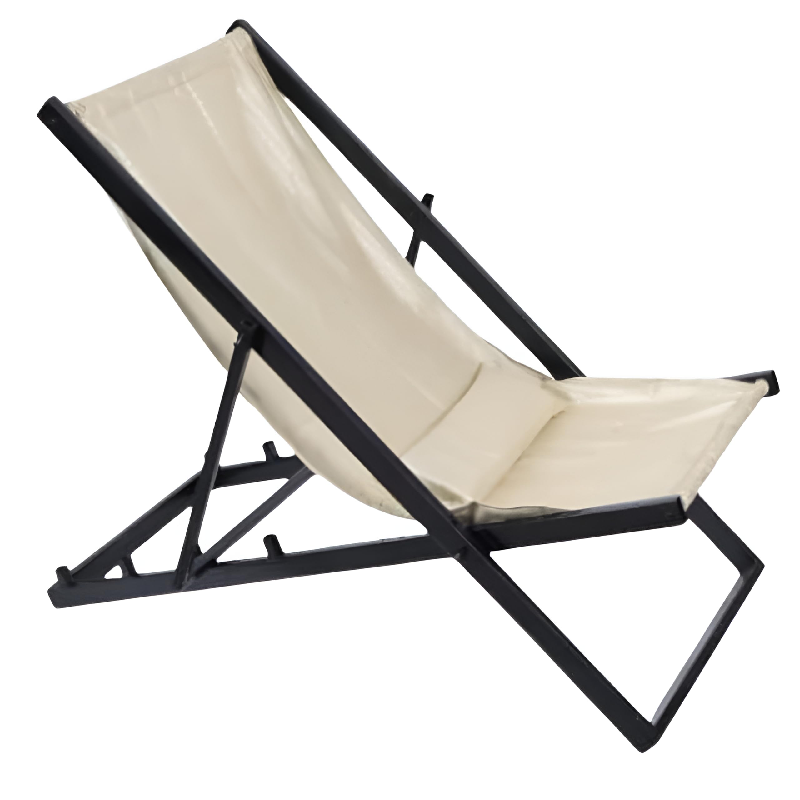 Ventuos Oliviahome Metal Multi Function Recliner Folding Resting Chair (Black Matte Finish)