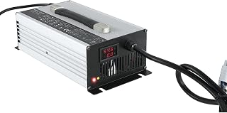 36V 25A Battery Charger High Power Lead-Acid Battery Chargers for Electric Forklift, Stacker, Washing Machine, Golf Cart,Black,50A(Silver,350A)