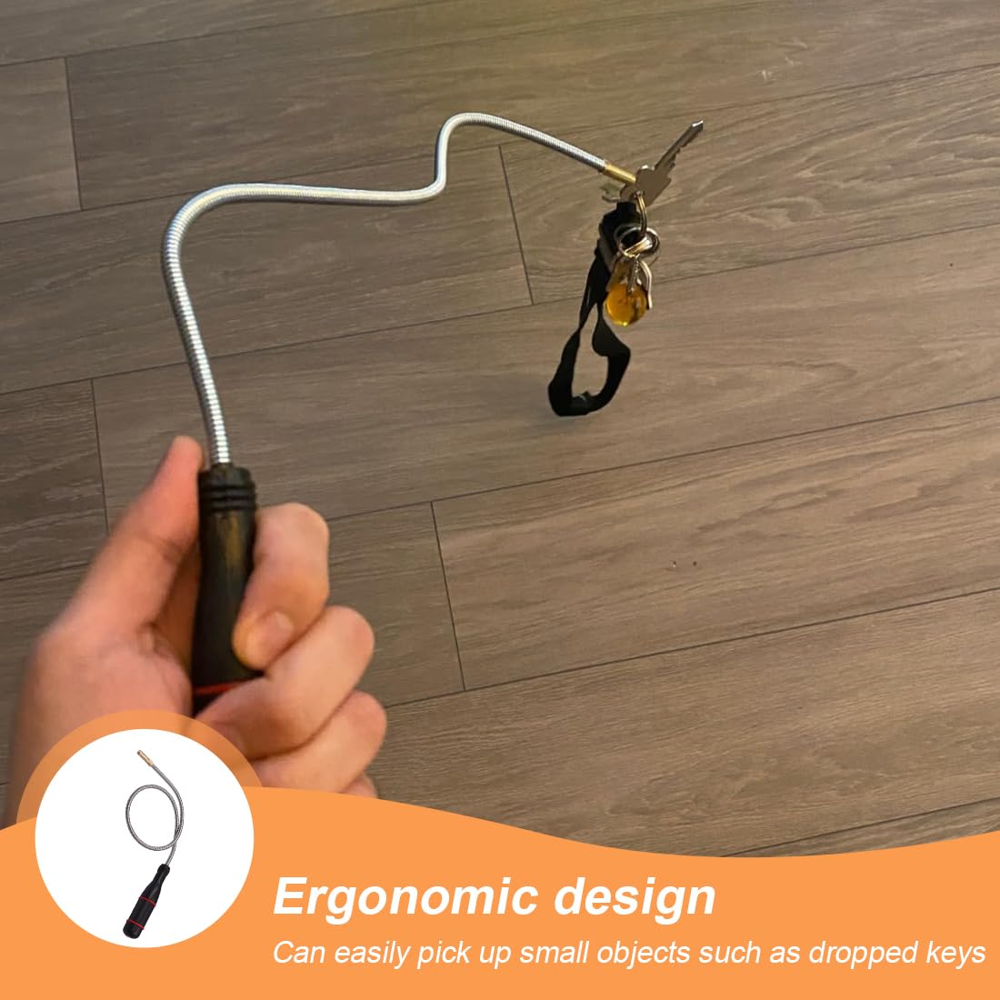 GXGM Strumento di Magnetica 60CM,Asta Calamita Flessibile,Raccolta Magnetico,Strumento di Pickup Magnetico per Raccolta di Piccole Pezzi,Bulloni,Oggetti Metallici,Ricambi Auto