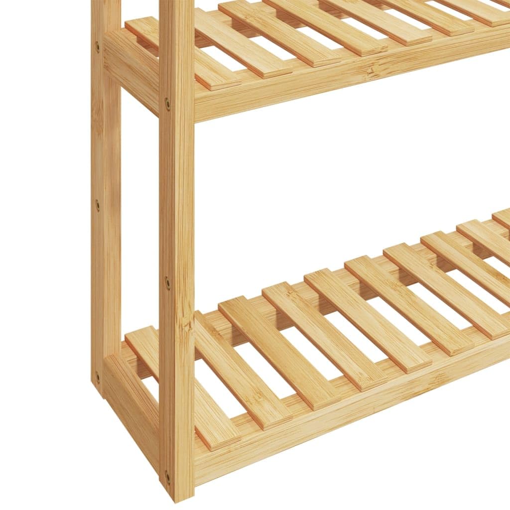 Bambusowa półka łazienkowa, 3 poziomy, 60 x 15 x 54 cm, ścienny organizer do przechowywania ręczników i produktów higienicznych, pływający design, aby zmaksymalizować przestrzeń