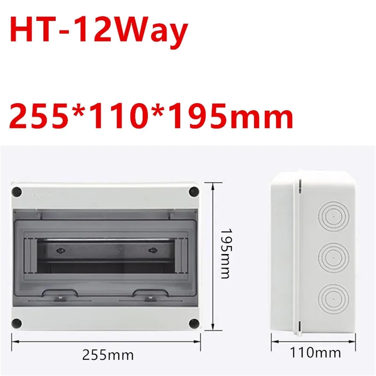 IP65 Distribution Box for dc Breaker HT-2-24WAY PC/ABS Plastic Outdoor Electrical Junction Box Photovoltaic Comniner Enclosure(HT-12WAY)