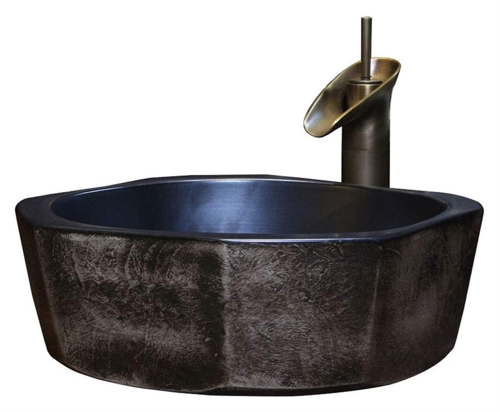 Gljtuo Vessel Sinks, Bathroom Vessel Sink Luxury Hotel Art Sink 13.2"X4.5" V-Intage Vessel Sink Modern Round Square Porcelain Ceramic Bathroom Lavatory Bowl