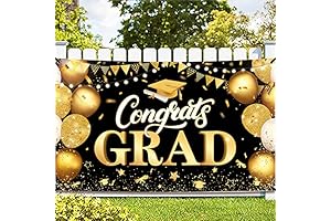 KatchOn Congrats Grad Banner - Graduation Banner Class of 2024 | Black...