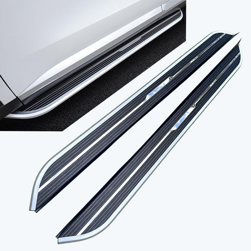 2pc Running Boards fit for Jaguar E-PACE 2017-2026 Side Steps Nerf Bars Pedal | Heavy Duty Aluminium ShadowLux Silver (YYY with Brackets)