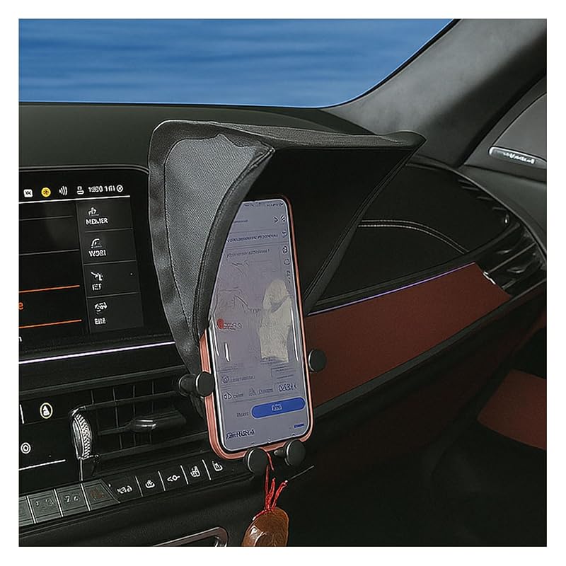 Protetor solar para celular automotivo GAOLAOSY com capa antirreflexo dobrável na cor preta