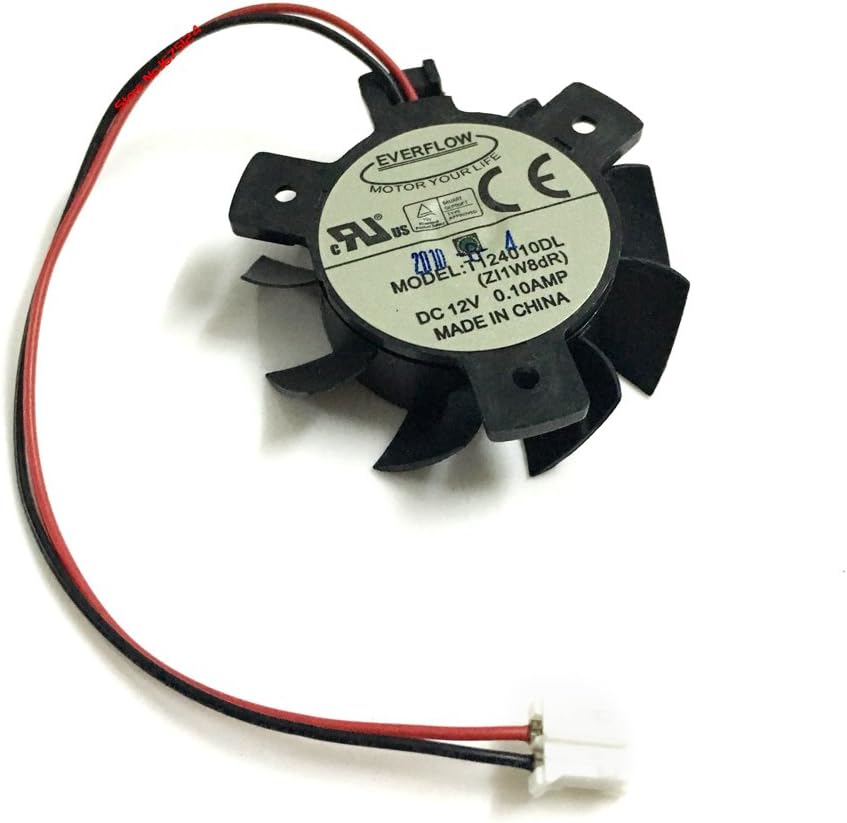 T124010DL 12V 0.1A 37mm 2 Pin Replacement Cooling Fan for HD4550 HD5570 Graphics Card Fan