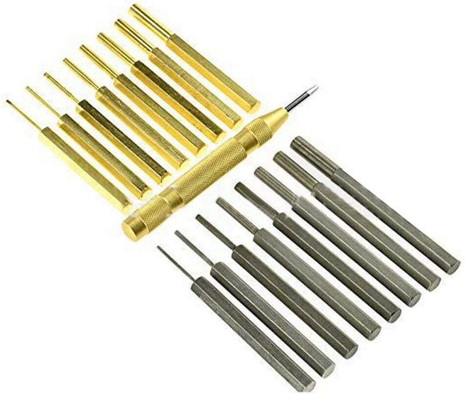 18 Pc Brass And Steel Punch Set Pin Center Punches Home & Business Hand Tool,Jikkolumlukka