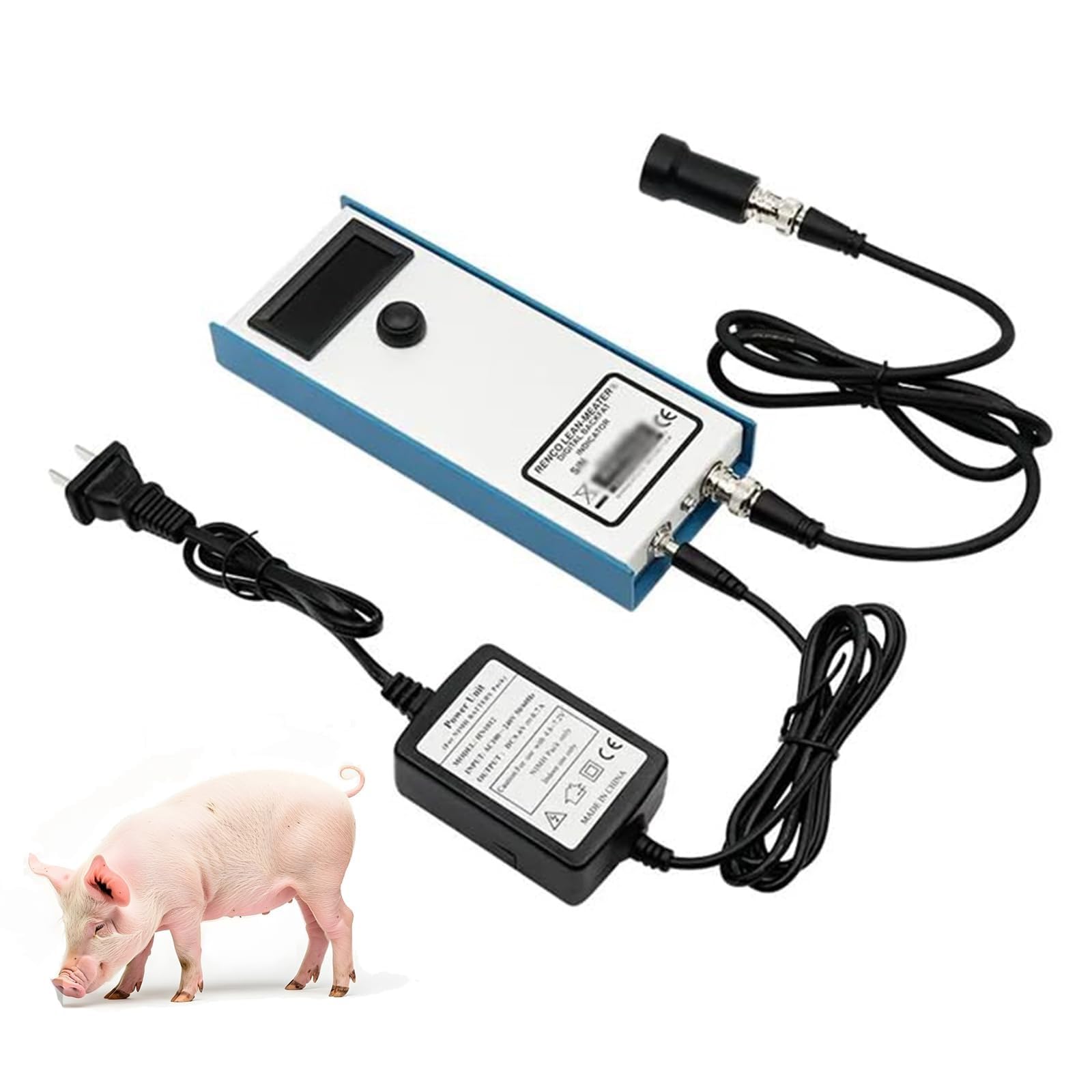 Medidor veterinario de grasa de cerdo, detector de criterios de grasa de ganado, rango de medición de 4 a 35 mm, grosor de 3 capas con luces indicadoras