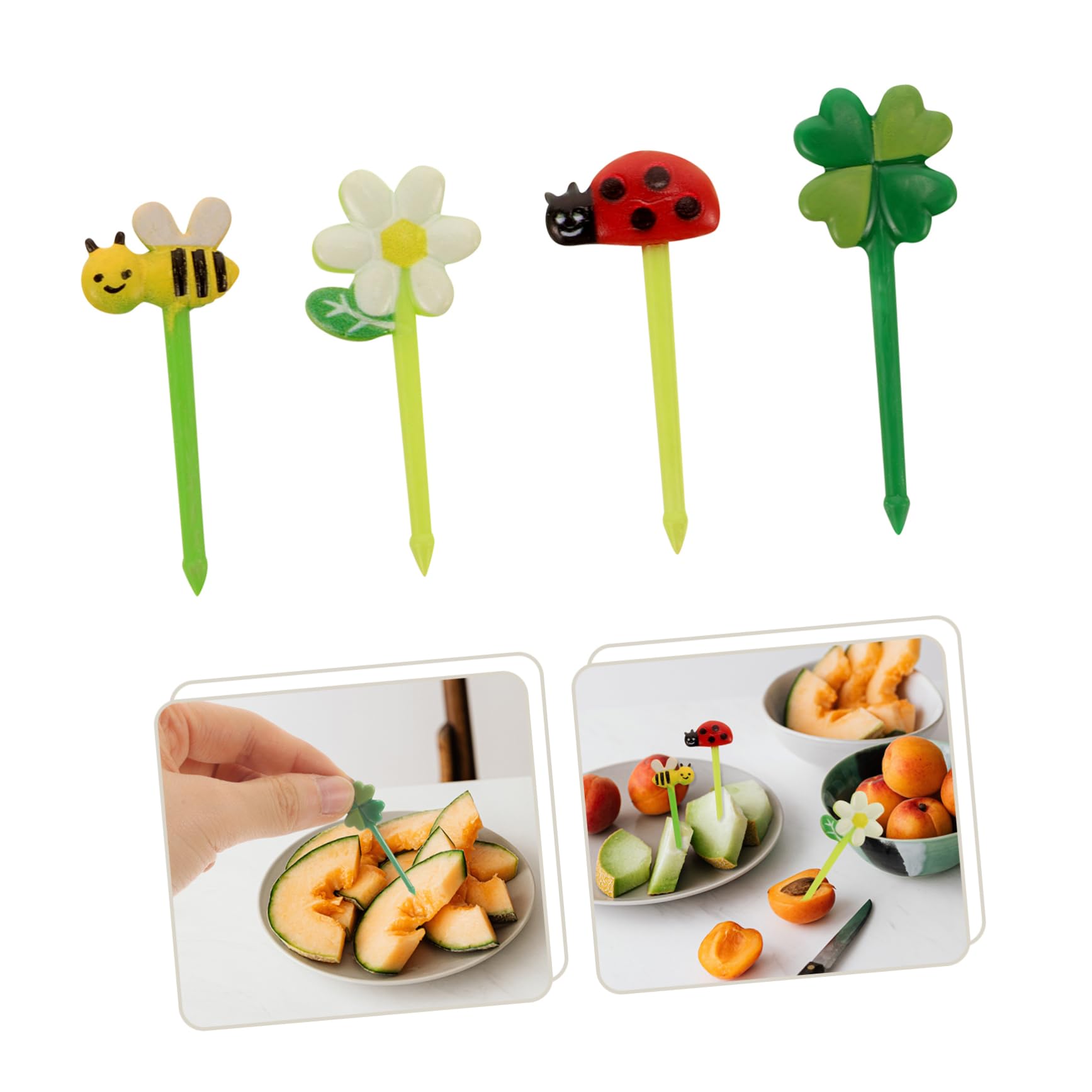 MAGICLULU 20 Paquetes tenedor de frutas accesorios cocinita selecciones de frutas de fiesta decoraciones para pasteles de fiesta selecciones de postre selecciones de bocadillos el plastico