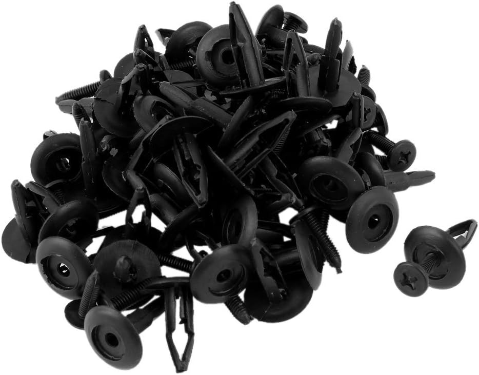 TOOGOO(R) Car Bumper Fender Rivets 50Pcs Plastic Rivets Retainer Clips 8mm Hole Dia