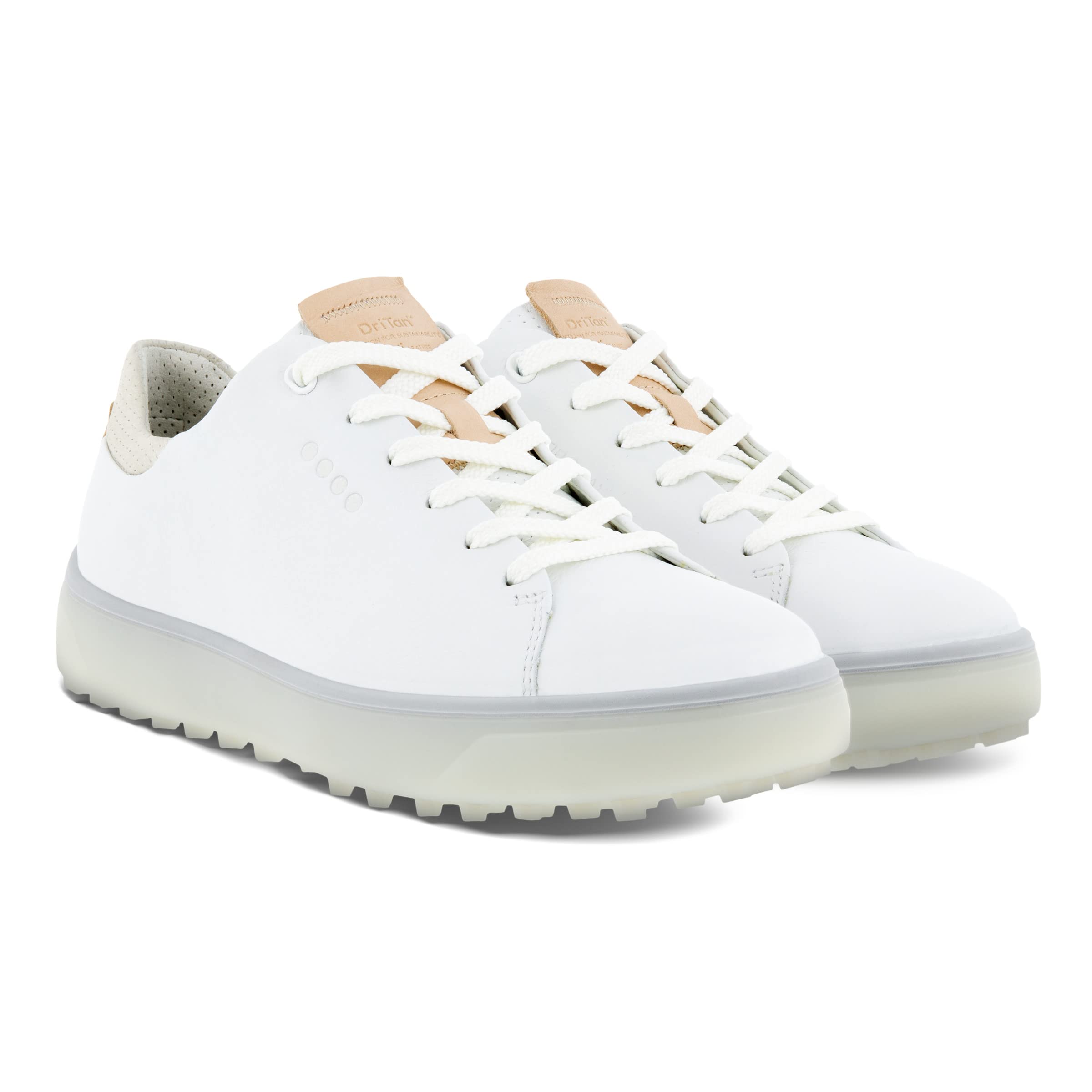 ECCO Women's Tray Hybrid Hydromax Water-Resistant Golf Shoe, Bright White, 10-10.5