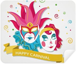 Double Head Happy Carnival of Venice Cleaning Cloth Screen Cleaner 2pcs Suede Fabric