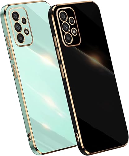 Miniatura 8 de Paquete de 2 fundas de teléfono para Samsung Galaxy A23 5G, funda galvanizada de silicona TPU para Samsung A23 5G para hombres y mujeres, a prueba