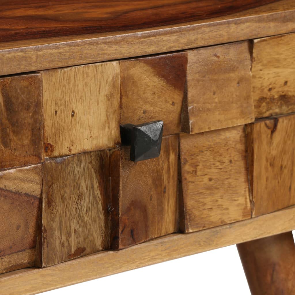 Tavolino da salotto in legno massello di acacia, marrone miele, 110 x 50 x 37 cm | Elegante tavolino da salotto con cassetto e ripiano in vero legno per uno spazio aggiuntivo.