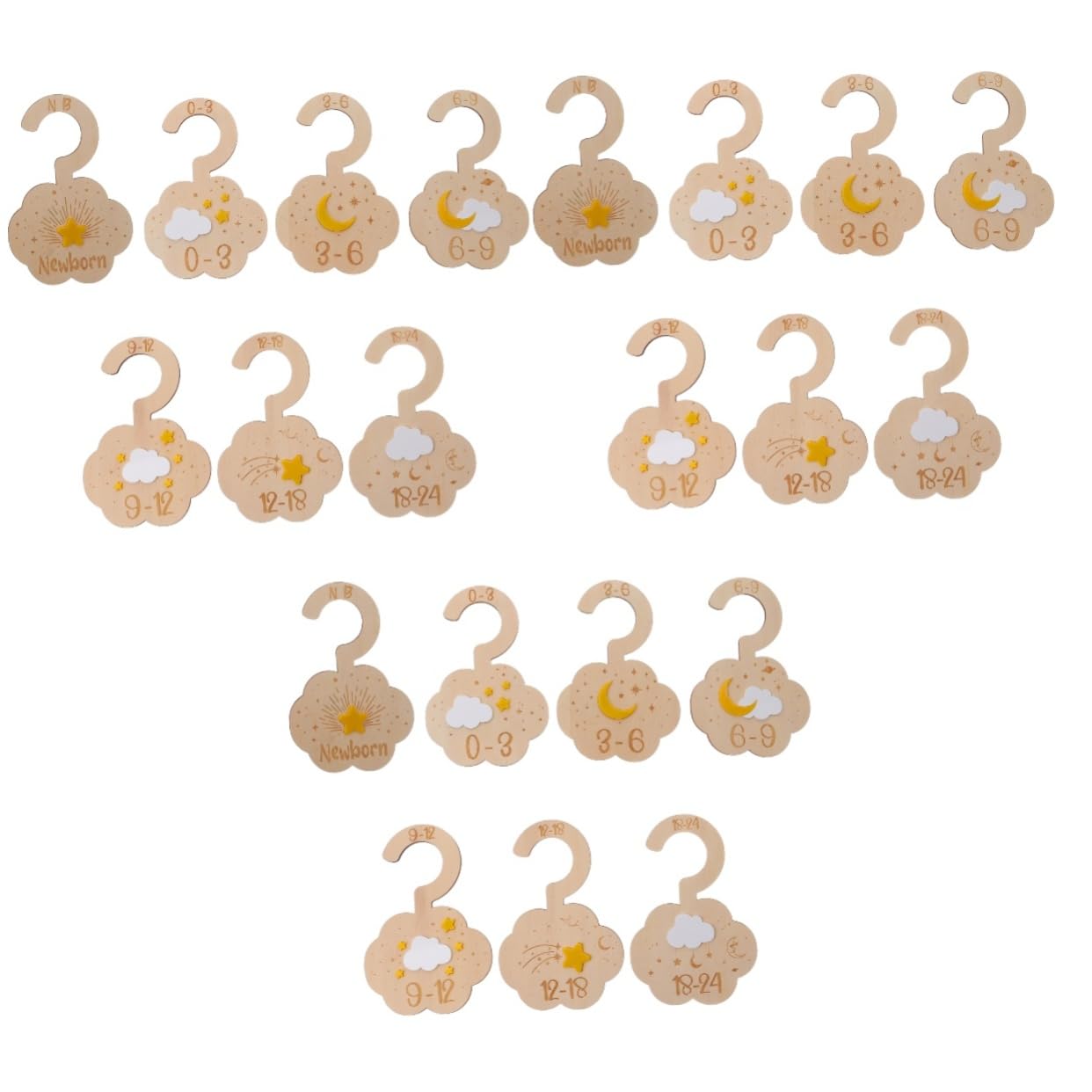 Solution de rangement de vêtements pour bébé VICASKY idée cadeau de naissance utile lot de 21
