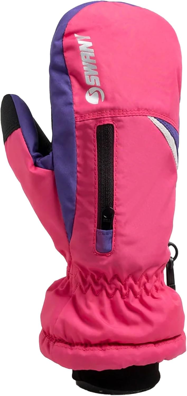 Swany Junior X-Ceed Mitts - Waterproof Breathable Touchscreen Warm Insulated Winter Sports Mittens with Quick-Release Strap