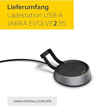Jabra Evolve2 85 Desk Stand – USB-A Headset Charging Stand – Black