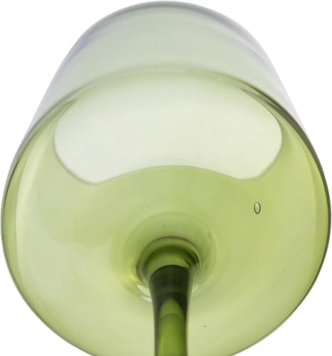 Miniatura 9 de Creative Co-Op Vasos soplados a mano, 6 onzas, cristalería de 4 colores surtidos, multicolor