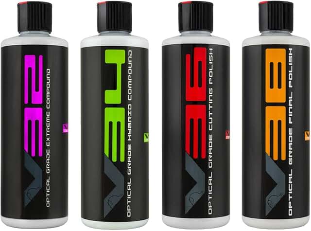 Chemical Guys V Line Paint Correction System - 4-Piece Polish and Compound Kit for Swirl and Scratch Removal