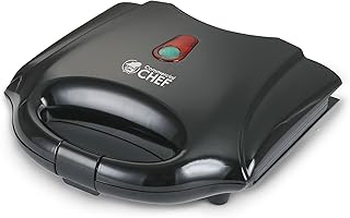 COMMERCIAL CHEF Waffle Maker, Nonstick Mini Waffle Maker, Easy-to-Clean Electric Waffle Iron for Breakfast Waffles with Cool Touch Housing & Power on Light Thermostat