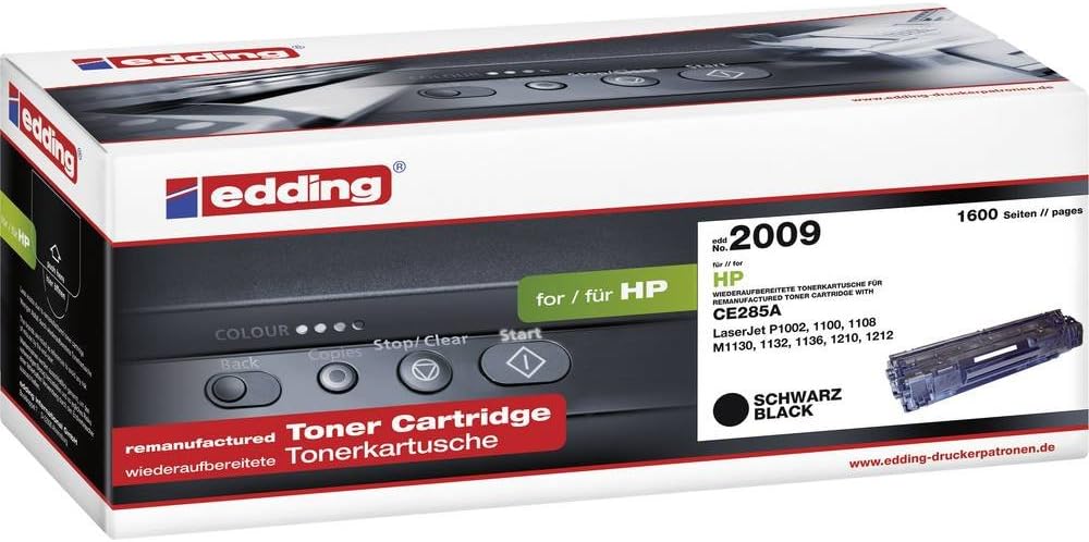 edding Toner EDD-2009 – Black – Yield 1600 Pages – Replaces HP 85A (CE285A)