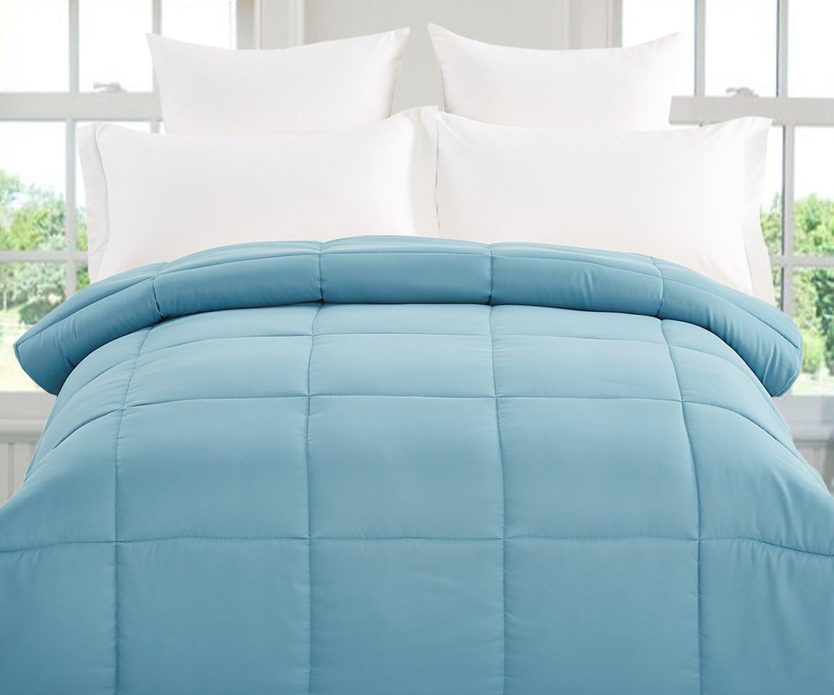 Down Alternative Comforter (Water Green, King) - All Season Comforter - by Natural Comfort