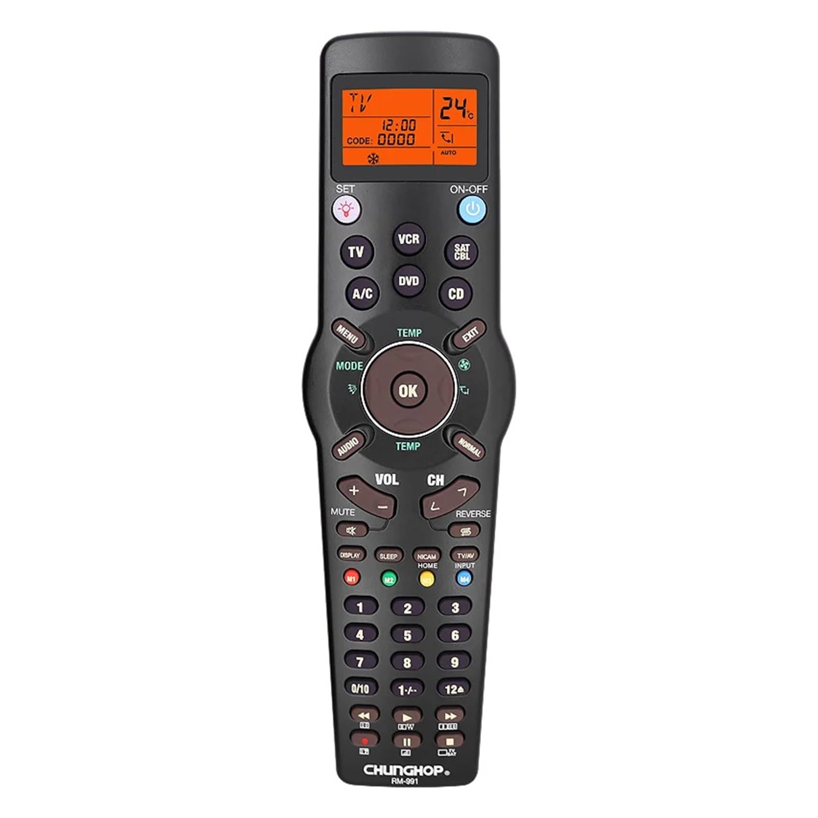 Télécommande universelle 6 en 1 CHUNGHOP compatible lecteur DVD et décodeur TV