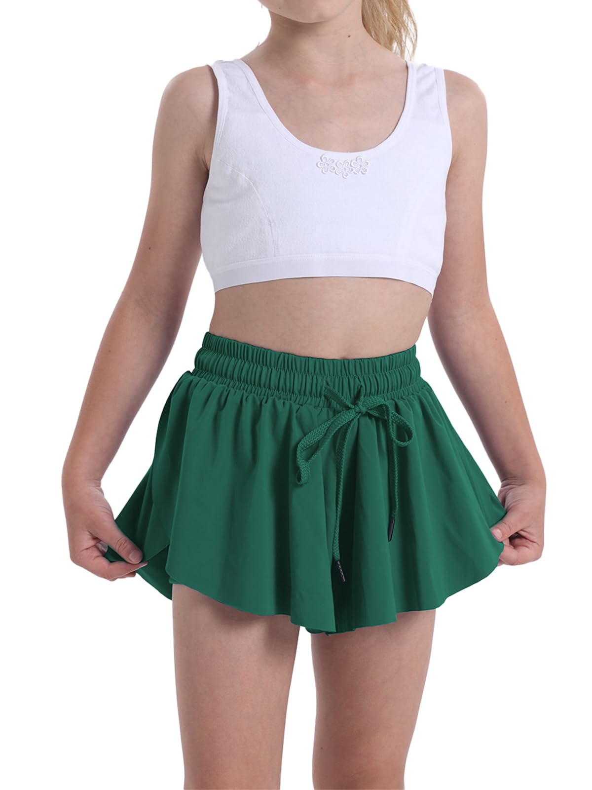 Flowy Shorts for Teen Girls Athletic Running Youth Butterfly Shorts
