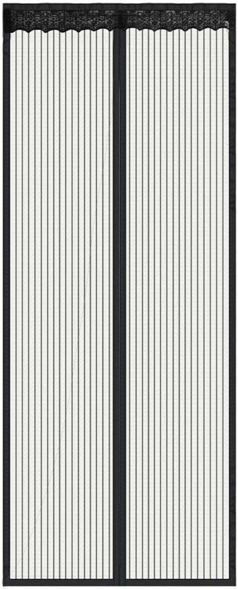 Magnetic Screen Door with Heavy Duty Curtain and Full Frame Velcro Fits Door (39" x 83" Max)